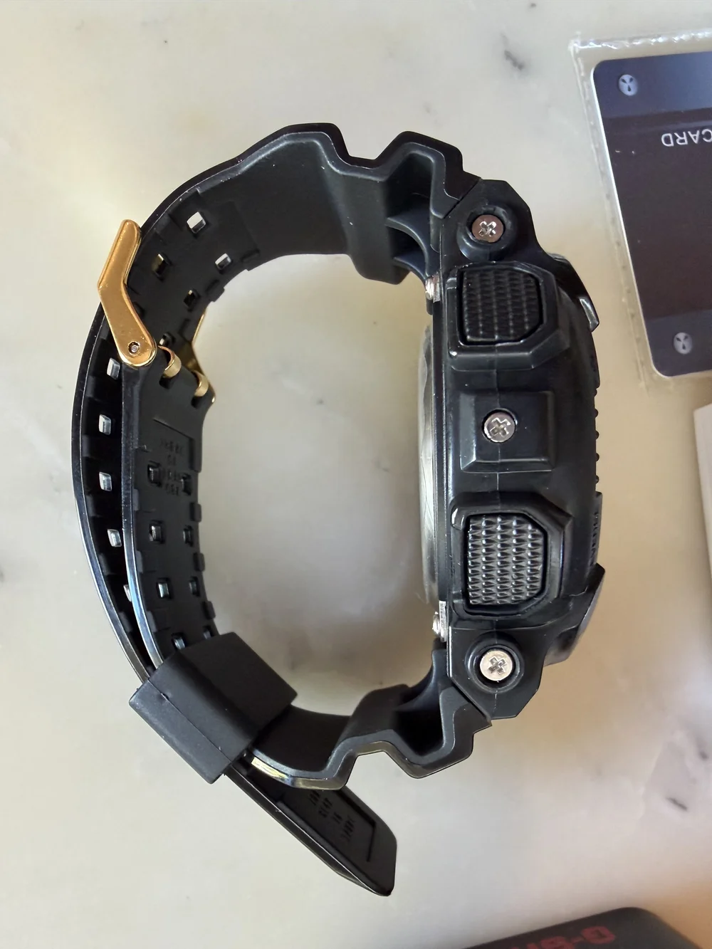 Casio G-Shock Black and Gold Analog-Digital Sport Watch